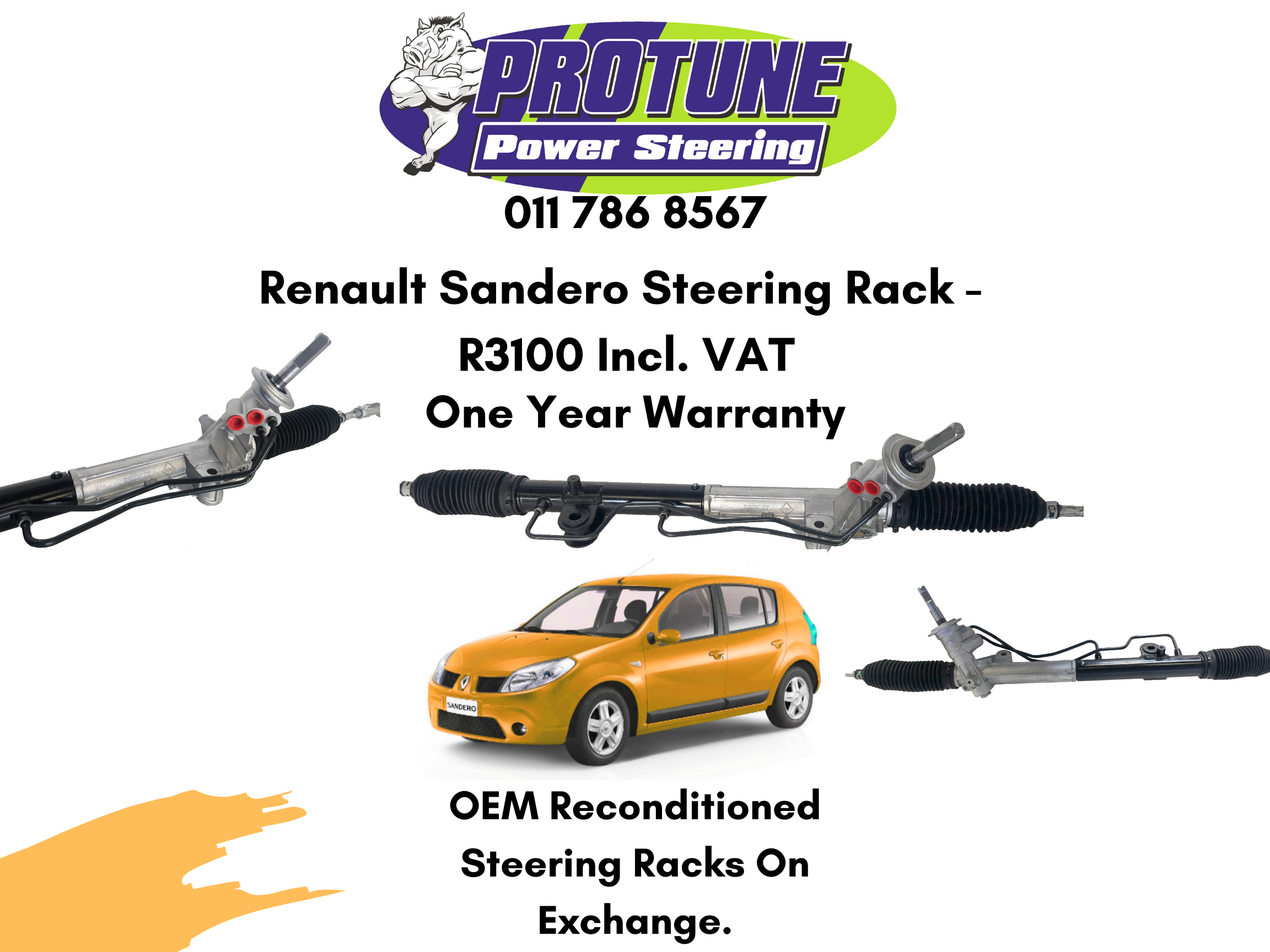 Renault Sandero – OEM Reconditioned Steering Racks