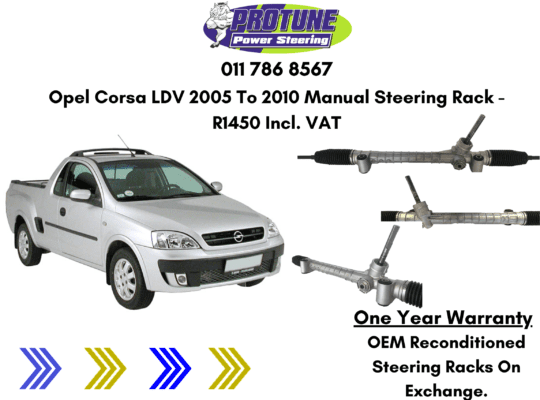 Opel Corsa LDV 2005 To 2010 Model – OEM Reconditioned Steering Racks