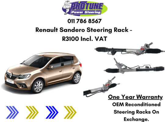 Renault Sandero – OEM Reconditioned Steering Racks