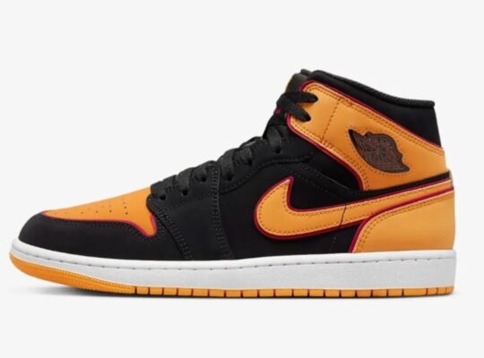 Nike Air Jordan 1 Mid SE “Vivid Orange Fat Tongue” MJ Signed UK9-US10 – NIB