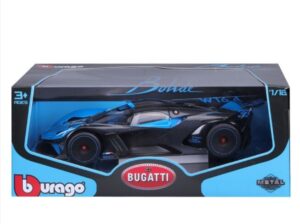 Bugatti Bolide 1/18 – Black Blue Diecast Model Car – New – Sealed – 1:18