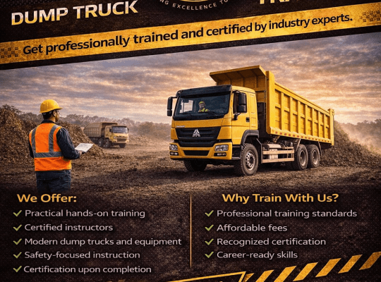 Dump Truck Operator Training Now Open!