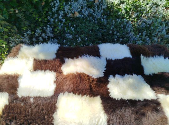 Patchwork sheepskin rugs, 2m, Highest Quality