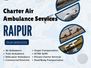 ICU Air Ambulance Facility in Raipur