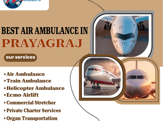 ICU Air Ambulance Services Available in Prayagraj